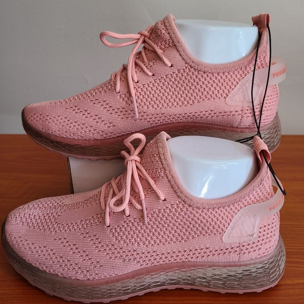 NEW Pony Pp2-SONIC Pink Knit Lightweight Breathable Sneakers Women's 7 BARBIE - Picture 3 of 6
